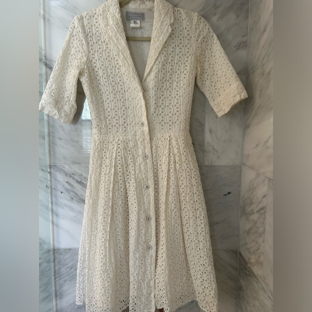 White eyelet tea dress from Barney’s New York